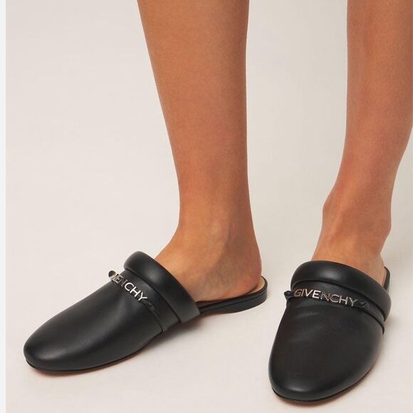 Givenchy Elba Slippers, 100% Lamb Leather Mules in Burgundy, New, Size 36 - Picture 2 of 13